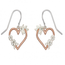 Delicate Heart Floral Earrings